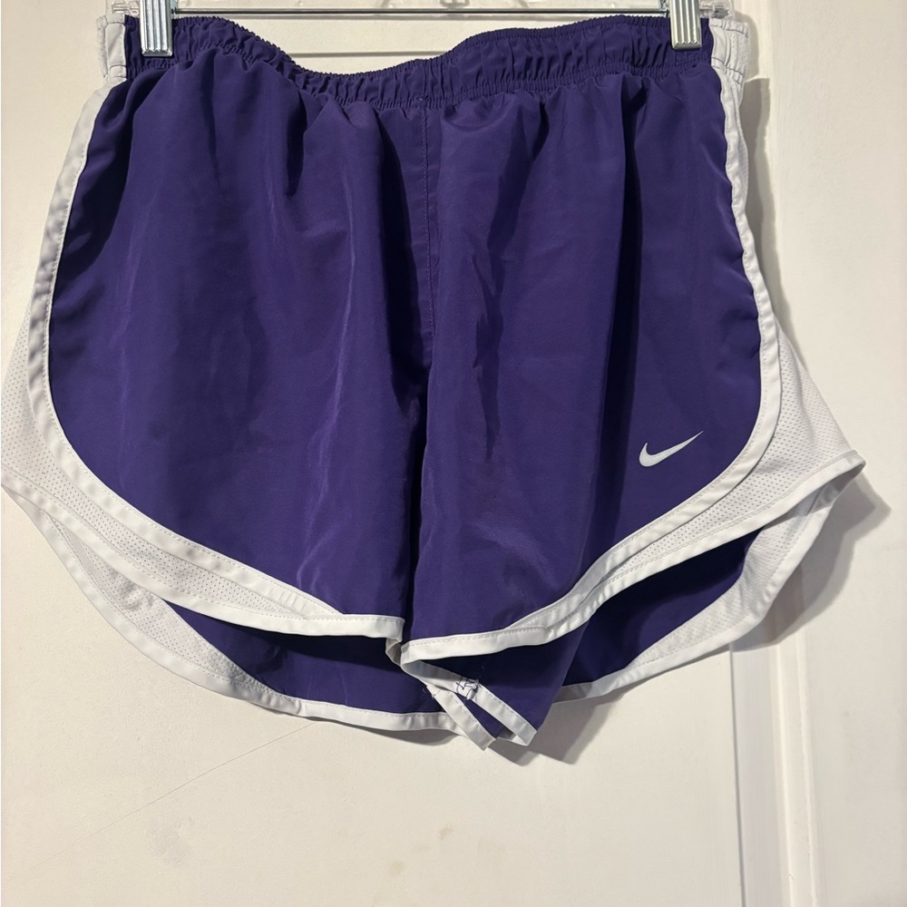 Nike Purple and White Athletic Shorts